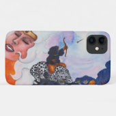 Coques Case-Mate iPhone Aquarelle cupide équitation chat Mère déesse rêve (Dos (Horizontal))