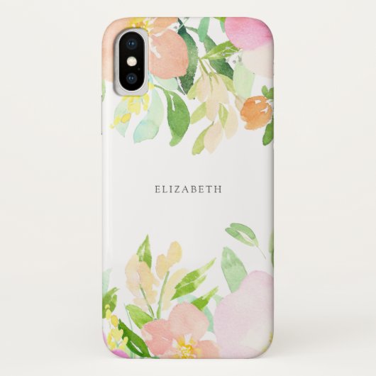 Coques Case-Mate iPhone Aquarelle Dainty Fleurs | Pastel Floral (Dos)