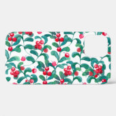 Coques Case-Mate iPhone Aquarelle de baies sauvages, motif sans soudure. (Verso (horizontal))