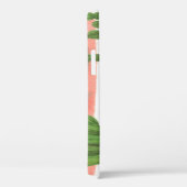 Coques Case-Mate iPhone Aquarelle de cactus, arrière - plan rayé, couche t (Verso / Droite)