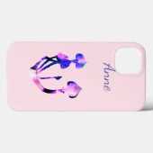 Coques Case-Mate iPhone Aquarelle de champignons magiques violet persional (Verso (horizontal))