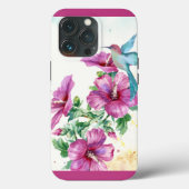 Coques Case-Mate iPhone Aquarelle de colibri (Verso)