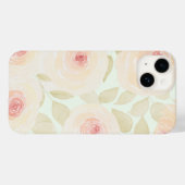 Coques Case-Mate iPhone Aquarelle de couleur verte et rose chic Sage (Verso (horizontal))