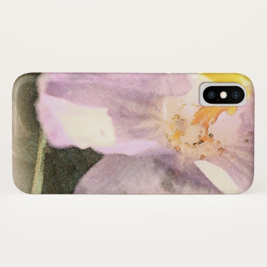 Coques Case-Mate iPhone Aquarelle de Crocus peint rose (Dos (Horizontal))