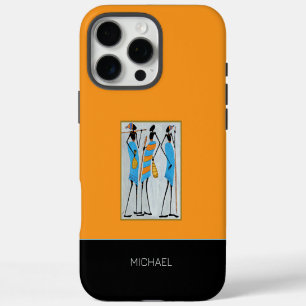 Coques iPhone 16 Pro Max Aquarelle de fête des pères, Guerriers Masaï