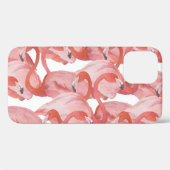 Coques Case-Mate iPhone Aquarelle de Flamant rose : Motif transparent (Verso (horizontal))