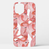 Coques Case-Mate iPhone Aquarelle de Flamant rose : Motif transparent (Verso)