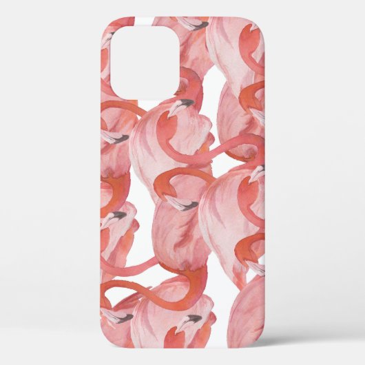 Coques Case-Mate iPhone Aquarelle de Flamant rose : Motif transparent (Verso)