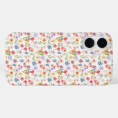 Coques Case-Mate iPhone Aquarelle de fleur sauvage bleue violette (Verso (horizontal))