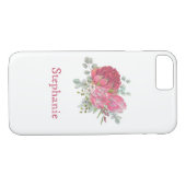 Coques Case-Mate iPhone Aquarelle de fleurs de Protea (Dos (Horizontal))