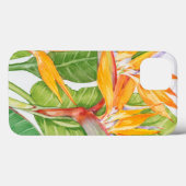 Coques Case-Mate iPhone Aquarelle de fleurs exotiques (Verso (horizontal))