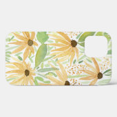 Coques Case-Mate iPhone Aquarelle de fleurs jaunes (Verso (horizontal))
