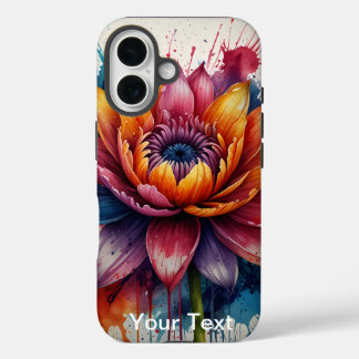 Coques iPhone 16 Aquarelle de fleurs OtterBox