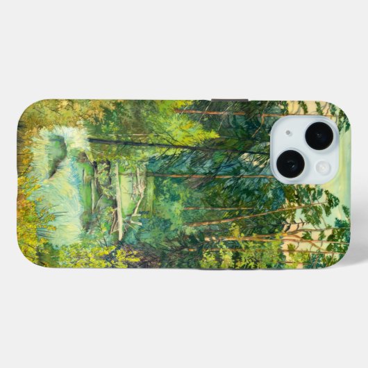 Coques Case-Mate iPhone Aquarelle de forêt (Verso (horizontal))