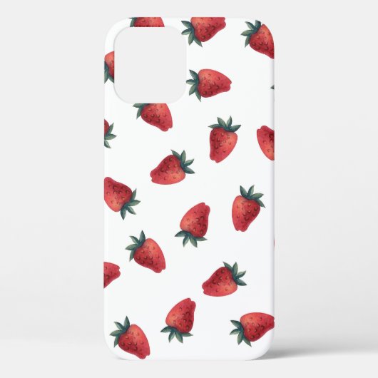 Coques Case-Mate iPhone Aquarelle de fraises : Jouer Motif sans couture (Verso)