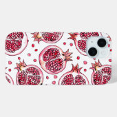 Coques Case-Mate iPhone Aquarelle de grenade et motif d'encre (Verso (horizontal))