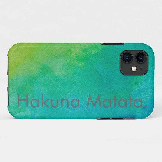 Coques Case-Mate iPhone Aquarelle de Hakuna Matata (Dos (Horizontal))
