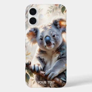 Coques iPhone 16 Plus Aquarelle de l'arbre de Koala mignonne Imaginaire