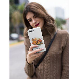 Case-Mate iPhone Case Aquarelle de l'érable d'automne, personnalisée