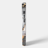 Coques Case-Mate iPhone Aquarelle de luxe personnalisée en noir et or (Verso / Gauche)