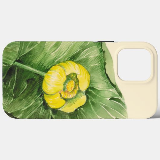 Coques Case-Mate iPhone aquarelle de nénuphar (Verso (horizontal))