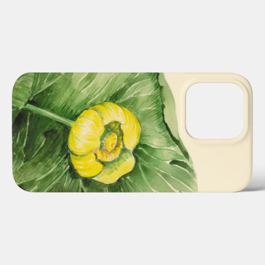 Coques Case-Mate iPhone aquarelle de nénuphar (Verso (horizontal))