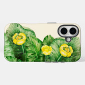 Coques Case-Mate iPhone aquarelle de nénuphar jaune (Verso (horizontal))