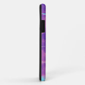 Coques Case-Mate iPhone Aquarelle de néon rose violet Abstrait (Dos/Droite)