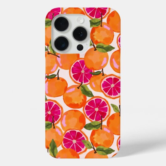 Coques Case-Mate iPhone Aquarelle de pamplemousse (Verso)