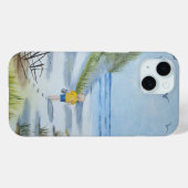 Coques Case-Mate iPhone Aquarelle de plage d'été (Verso (horizontal))