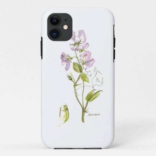 Coques Case-Mate iPhone Aquarelle de pois doux violet et vert (Dos)