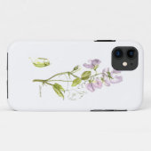 Coques Case-Mate iPhone Aquarelle de pois doux violet et vert (Dos (Horizontal))