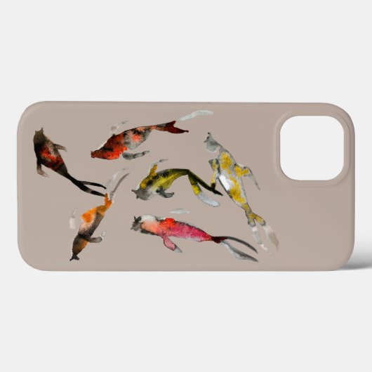 Coques Case-Mate iPhone Aquarelle de poisson koi (Verso (horizontal))