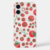 Coques Case-Mate iPhone Aquarelle de tomate Motif d'été méditerranéen (Verso)