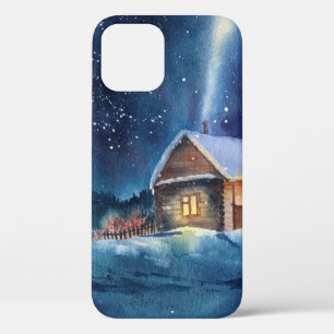 Case-Mate iPhone Case Aquarelle dessinée à la main paysage d'hiver