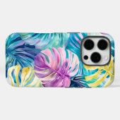 Coques Case-Mate iPhone Aquarelle d'or Paradis Feuille tropical (Verso (horizontal))