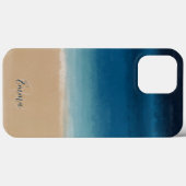Coques Case-Mate iPhone Aquarelle dorée moderne peinture Abstraite (Verso (horizontal))