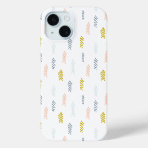 Coque Pour iPhone 15 Aquarelle douce Chevron Motif