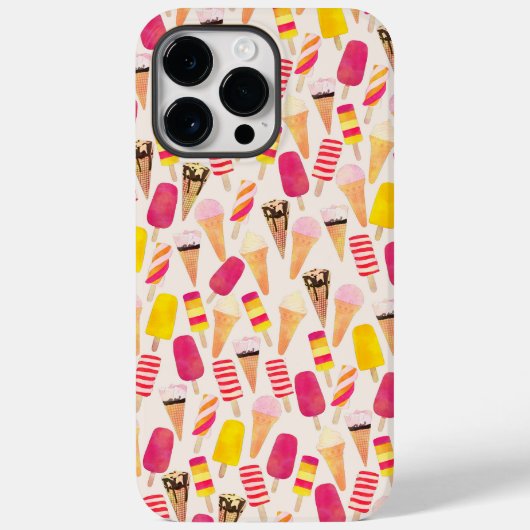 Coques Case-Mate iPhone Aquarelle douce été crème glacée (Verso)