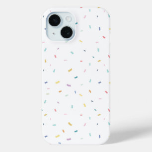 Coque Pour iPhone 15 Aquarelle douce Motif Confetti