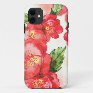 Case-Mate iPhone Case Aquarelle douce rouge et rose Rose Coque-mat iPhon