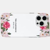 Coques Case-Mate iPhone Aquarelle Doux rose blanc Roses illustration (Verso (horizontal))