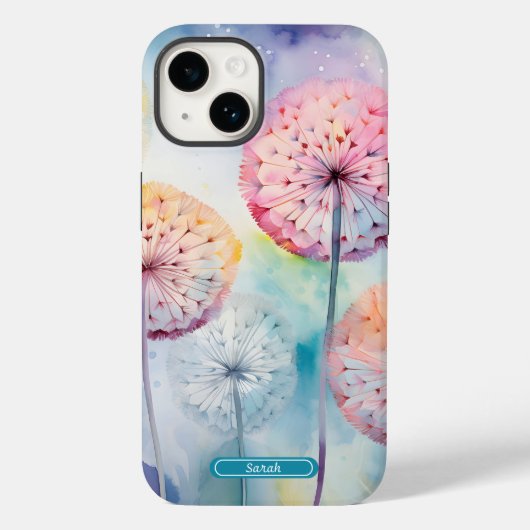 Coques Case-Mate iPhone Aquarelle Dreamy Dandelions Personnalisé (Verso)