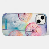 Coques Case-Mate iPhone Aquarelle Dreamy Dandelions Personnalisé (Verso (horizontal))
