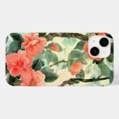 Coques Case-Mate iPhone Aquarelle du jardin de la Camelia (Verso (horizontal))