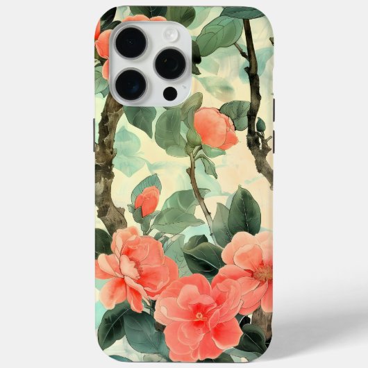Coques Case-Mate iPhone Aquarelle du jardin de la Camelia (Verso)