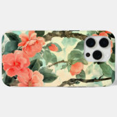 Coques Case-Mate iPhone Aquarelle du jardin de la Camelia (Verso (horizontal))