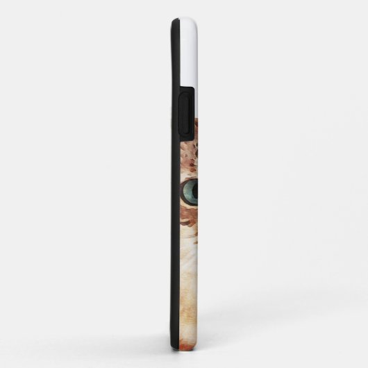 Coques Case-Mate iPhone Aquarelle du visage de chat (Dos/Droite)