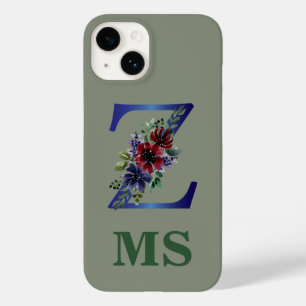 Coque Pour iPhone 14 aquarelle élégante d'un bouquet floral rouge et bl