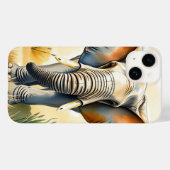 Coques Case-Mate iPhone Aquarelle Eléphant Gros plan (Verso (horizontal))